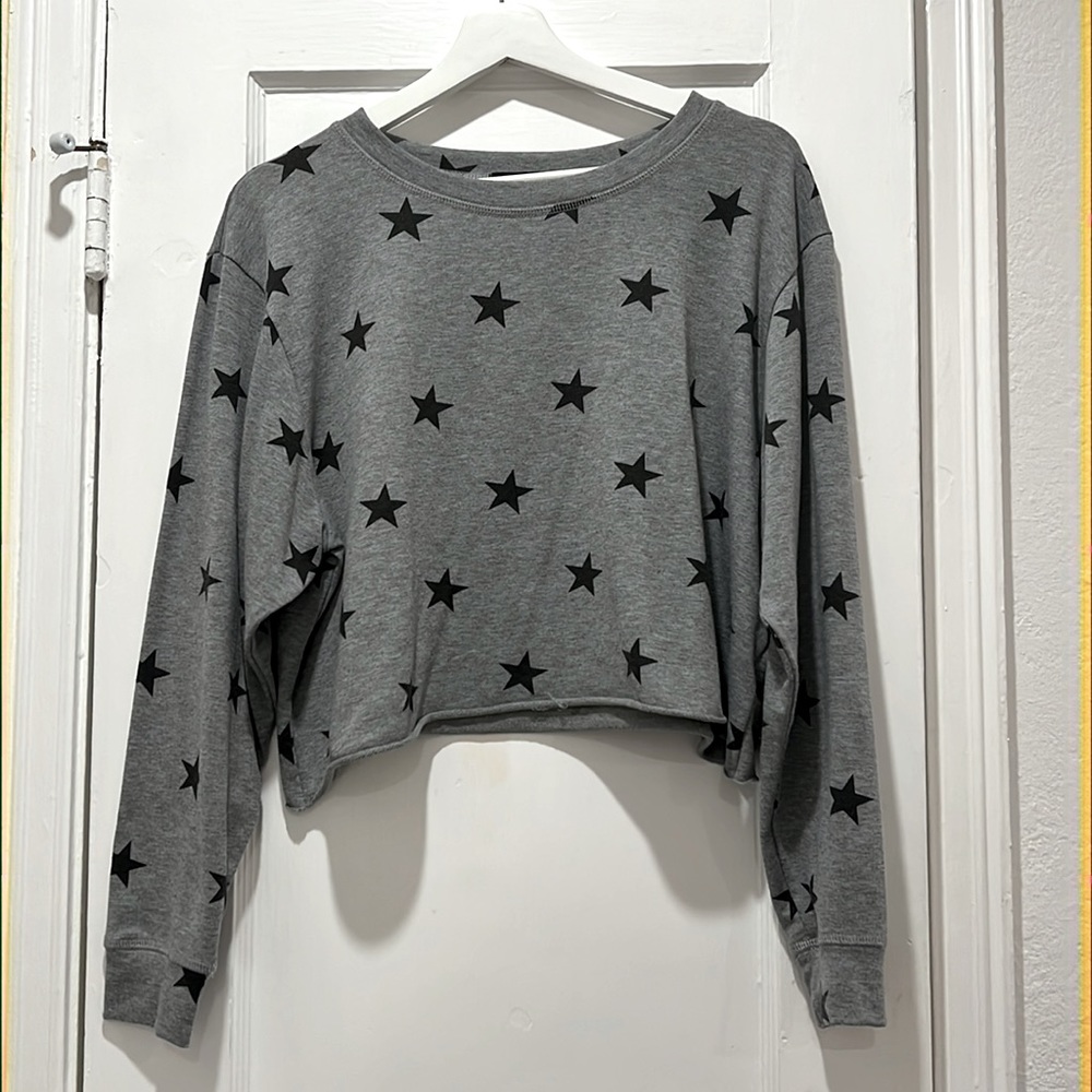 Girls cropped star sweatshirt